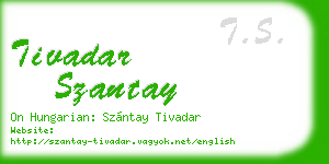 tivadar szantay business card